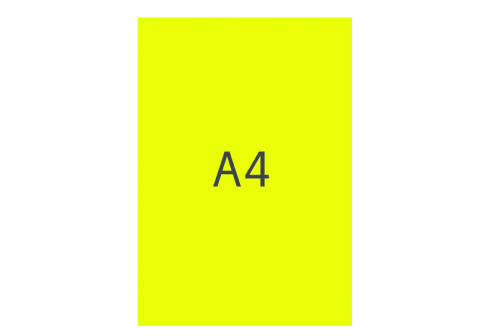 Kartong A4 fluor gul