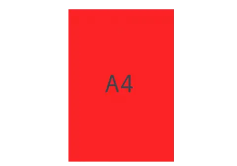 Kartong A4 fluor röd