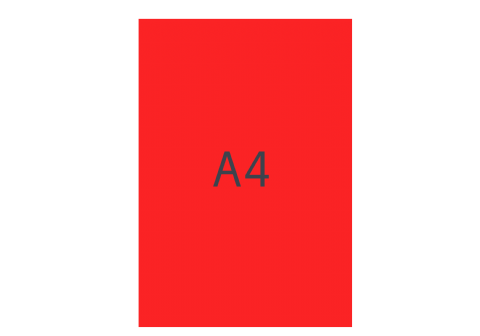 Kartong A4 fluor röd