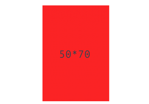 Kartong 50x70cm fluor röd