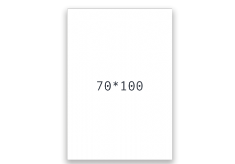 Kartong 70x100cm vit