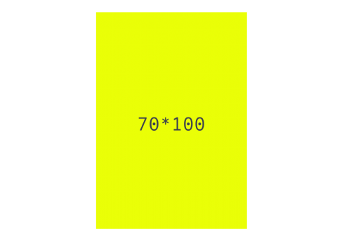 Kartong 70x100cm fluor gul
