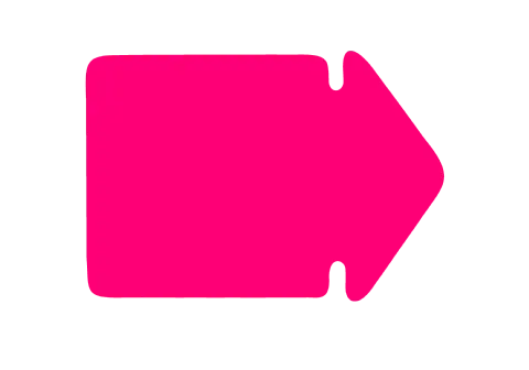 Pil liten 130x90mm fluor magenta