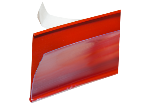 Hyllkantlist AL 39x885mm röd med skumtejp