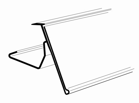 Hyllkantlist GAL 39x895mm transp.
