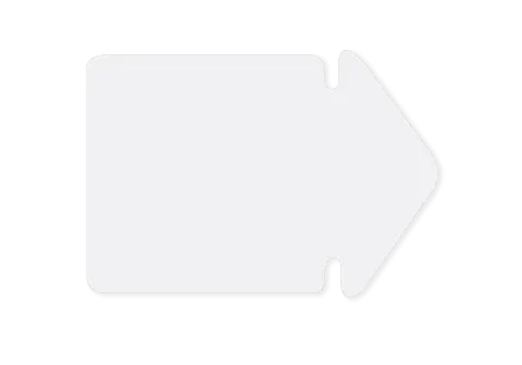 Pil liten 130x90mm vit,