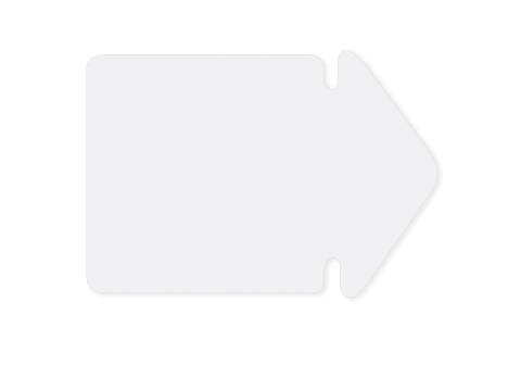 Pil liten 130x90mm vit,