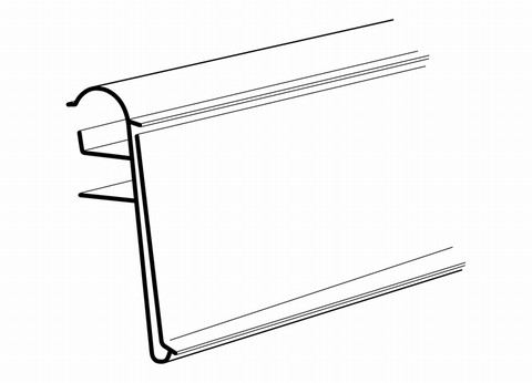 Hyllkantslist CL 26x885mm transp.