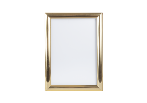 Väggram A4 alu guld polerad 25mm