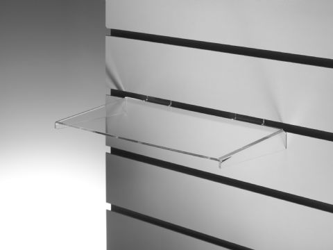 Akrylhylla för Spårpanel  25x10cm