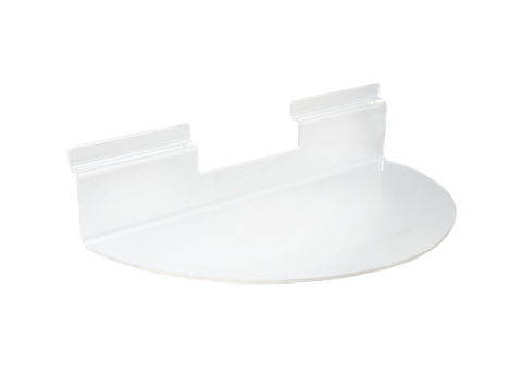 Akrylhylla  för Spårpanel halvrund 30x15cm
