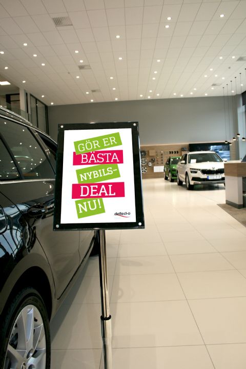 Akrylställ, infoställ A4 teleskop