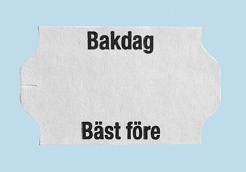 Etikett 32x19 G2 Bakdag, bäst före