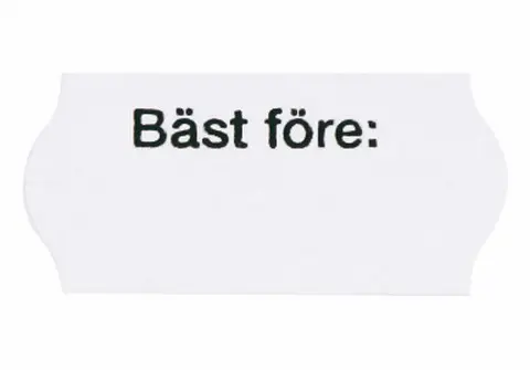 Etikett 26x12 G2 vit, Bäst före