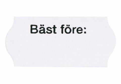 Etikett 26x12 G2 vit, Bäst före