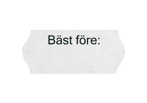 Etikett 26x12 G2 vit, Bäst före