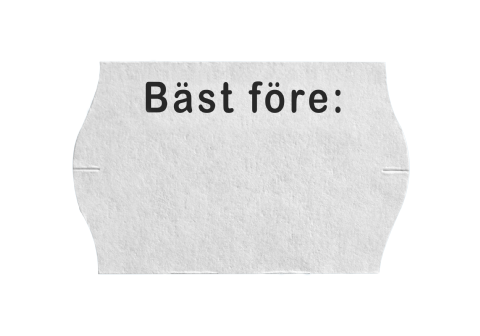 Etikett 26x16 G2 vit Bäst före ök.