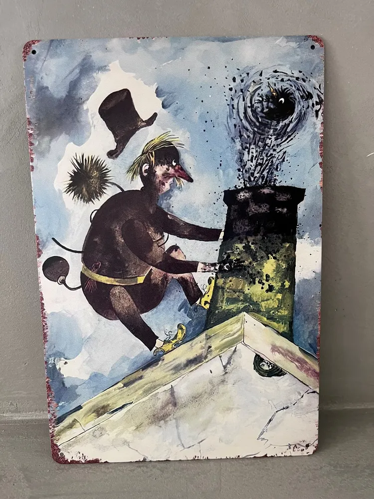 Plåtskylt Sotig