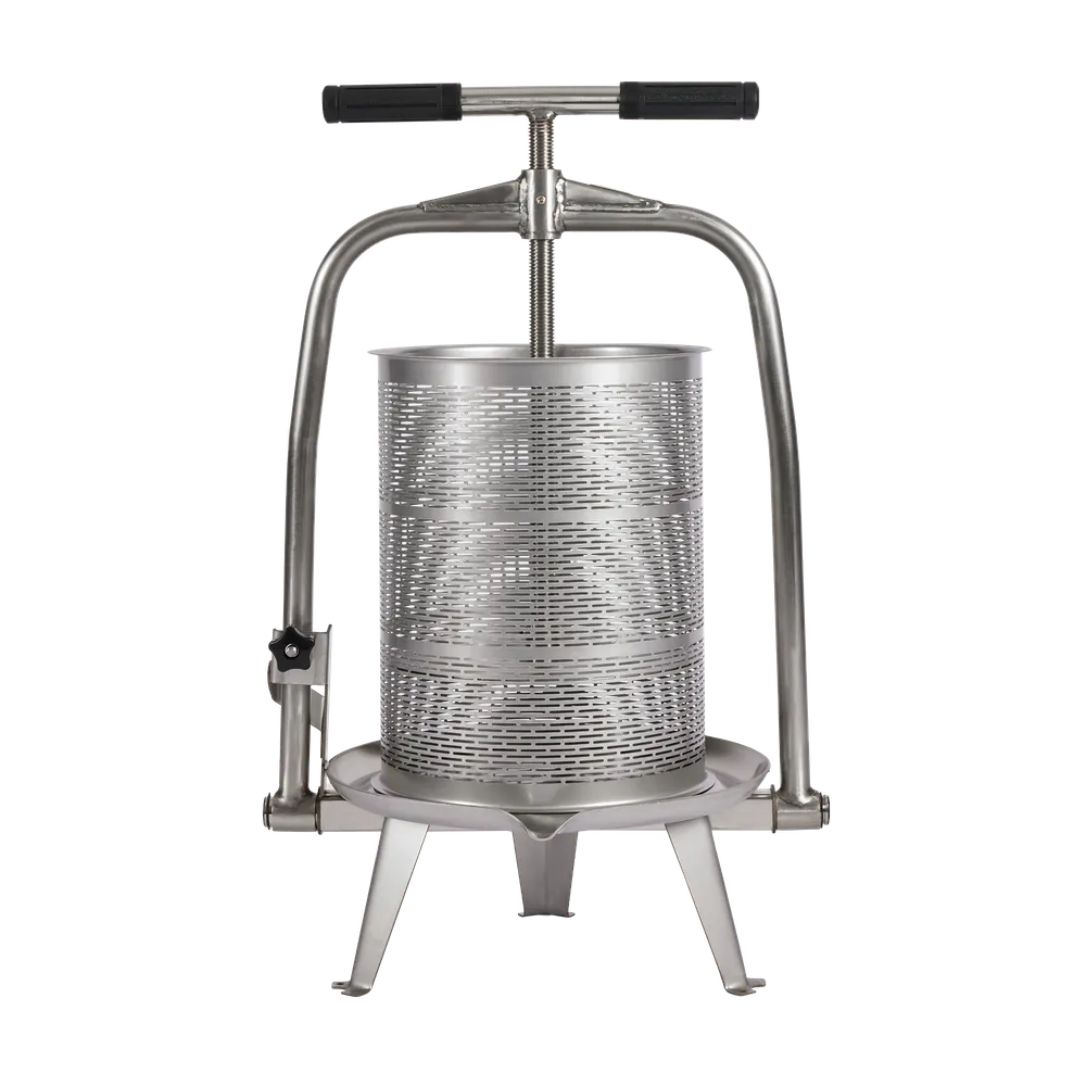 Stor fruktpresse i rustfritt stål for hjemmebruk