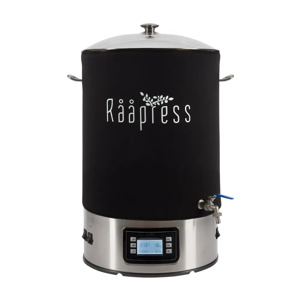 Pastör i rostfritt stål med svart isoleringskappa för effektiv uppvärmning