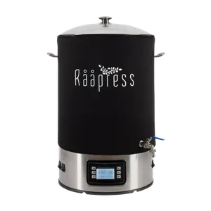 Pastör i rostfritt stål med svart isoleringskappa för effektiv uppvärmning