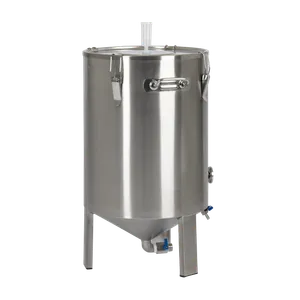 Gærtank set fra siden 62L - med låg og håndtag for nem håndtering