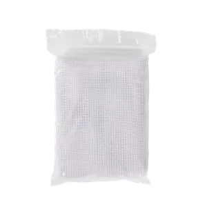 Filterduk placerad i en plastpåse för hygienisk förvaring