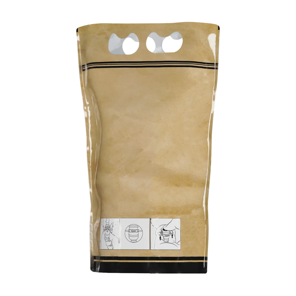 Pystypussin takana on ohjeet siitä, miten hanaa käytetään mehun tai muun juoman tarjoiluun