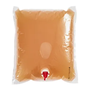 Stor 5-liters bag-in-box med hane, fyldt med friskpresset æblejuice