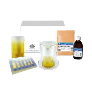 Täydellinen sarja malolaktisen käymisen, lasikuvun, reagenssiliuoksen, petrimaljojen ja muovipipettien analysointiin