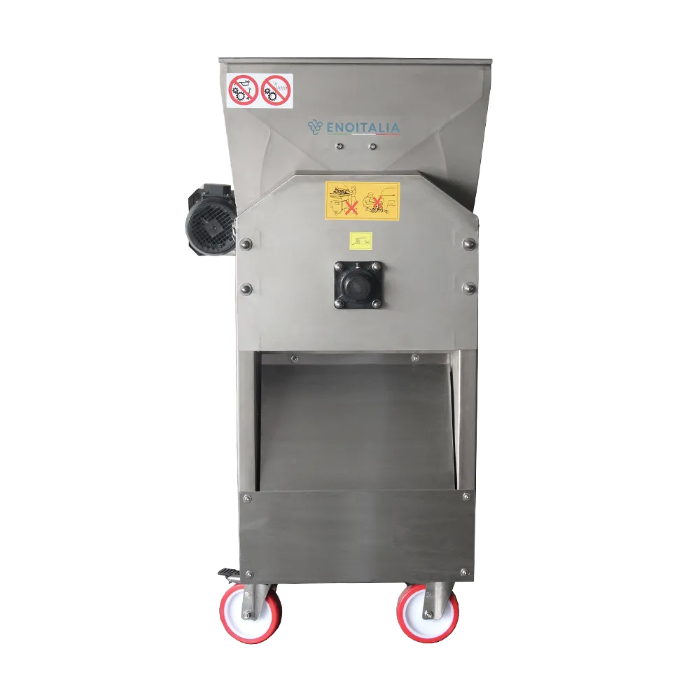 Kombinert maskin i rustfritt stål som muliggjør tipping og knusing