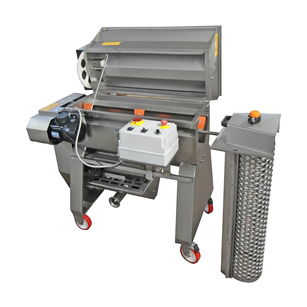 Maskin i rostfritt stål som används vid vinproduktion