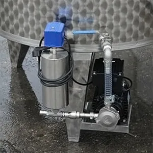 Pumpe til vin og juice, der kan monteres direkte på tanken, fritstående eller på en vogn i rustfrit stål med hjul