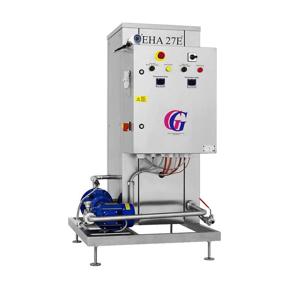 Suuri ja edistyksellinen pastörointilaite ruostumattomasta teräksestä, jossa on painikkeet, letkut ja digitaalinen lämpömittarin näyttö