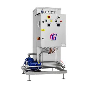 Suuri ja edistyksellinen pastörointilaite ruostumattomasta teräksestä, jossa on painikkeet, letkut ja digitaalinen lämpömittarin näyttö