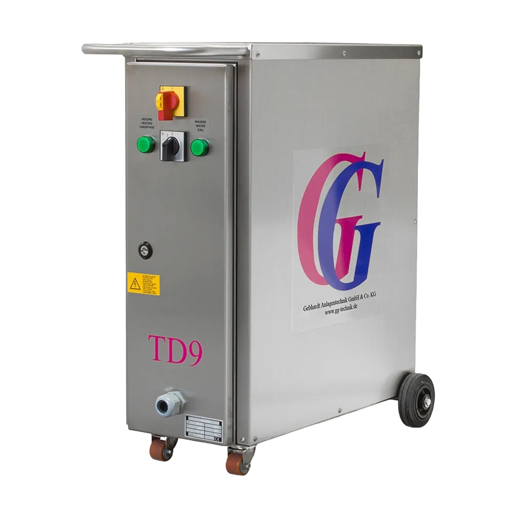 Rengør og steriliser filtre og tanke med TD Steam Generator