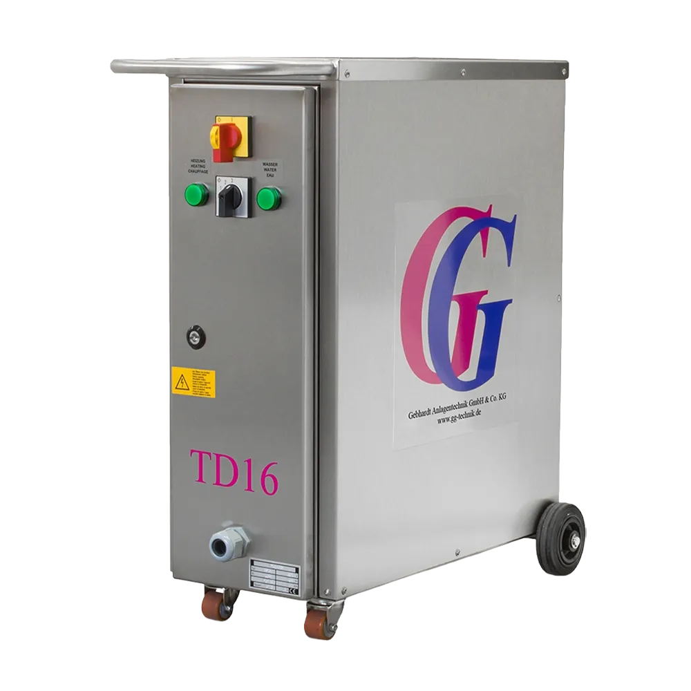 Puhdista ja steriloi suodattimet ja säiliöt TD-höyrygeneraattorilla