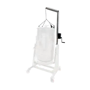 Vinssi on asennettu Lancmanin vesipuristimeen, vesipuristin on valkoisen sävyinen