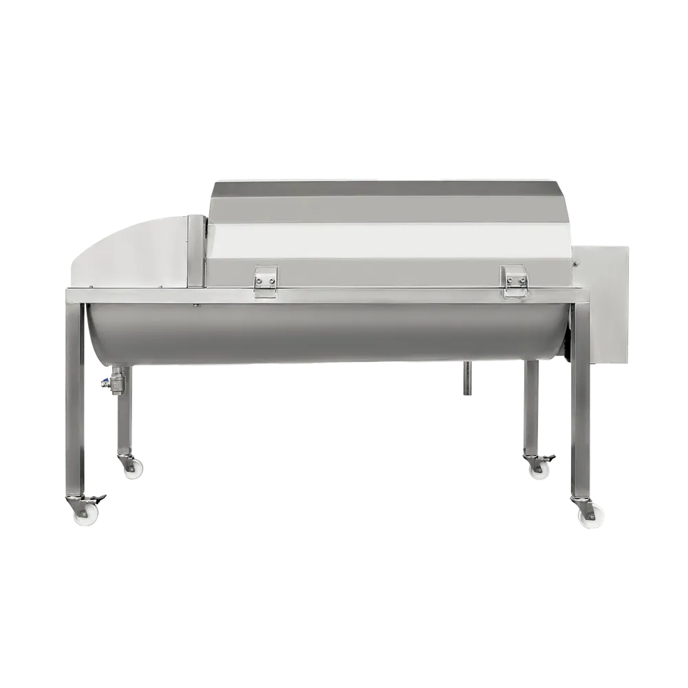 Baksidan av frukttvätt Aqua i rostfritt stål