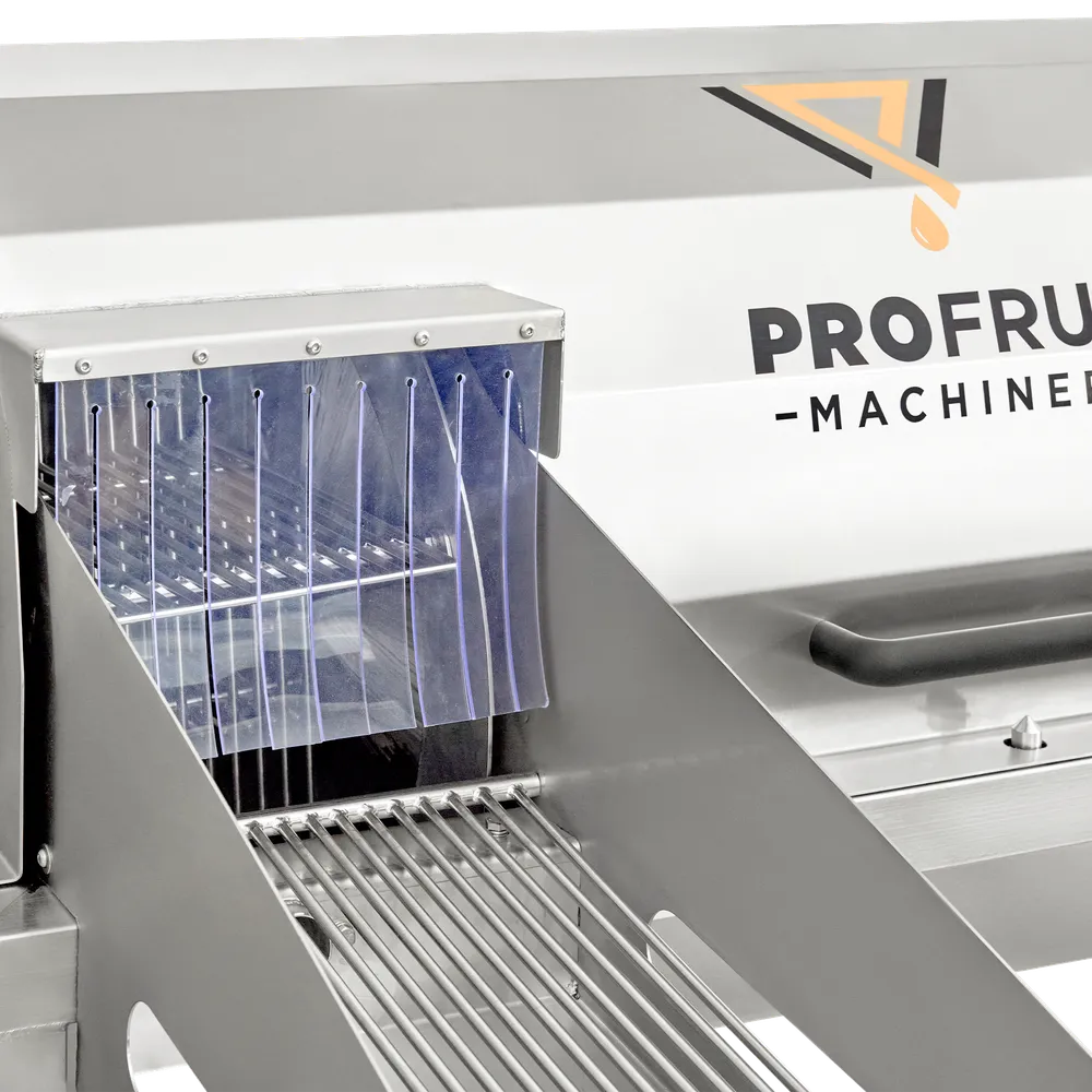 Närbild på frukttvättens tvättfunktion