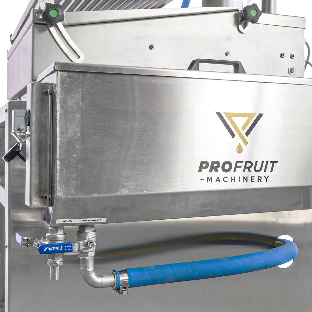 Semiflow bin fyller med bufferttank och tappkran