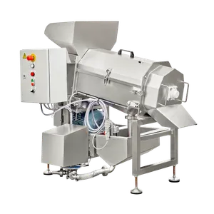 Udkerningsmaskine DESTONE af rustfrit stål med et kontrolskab monteret på siden