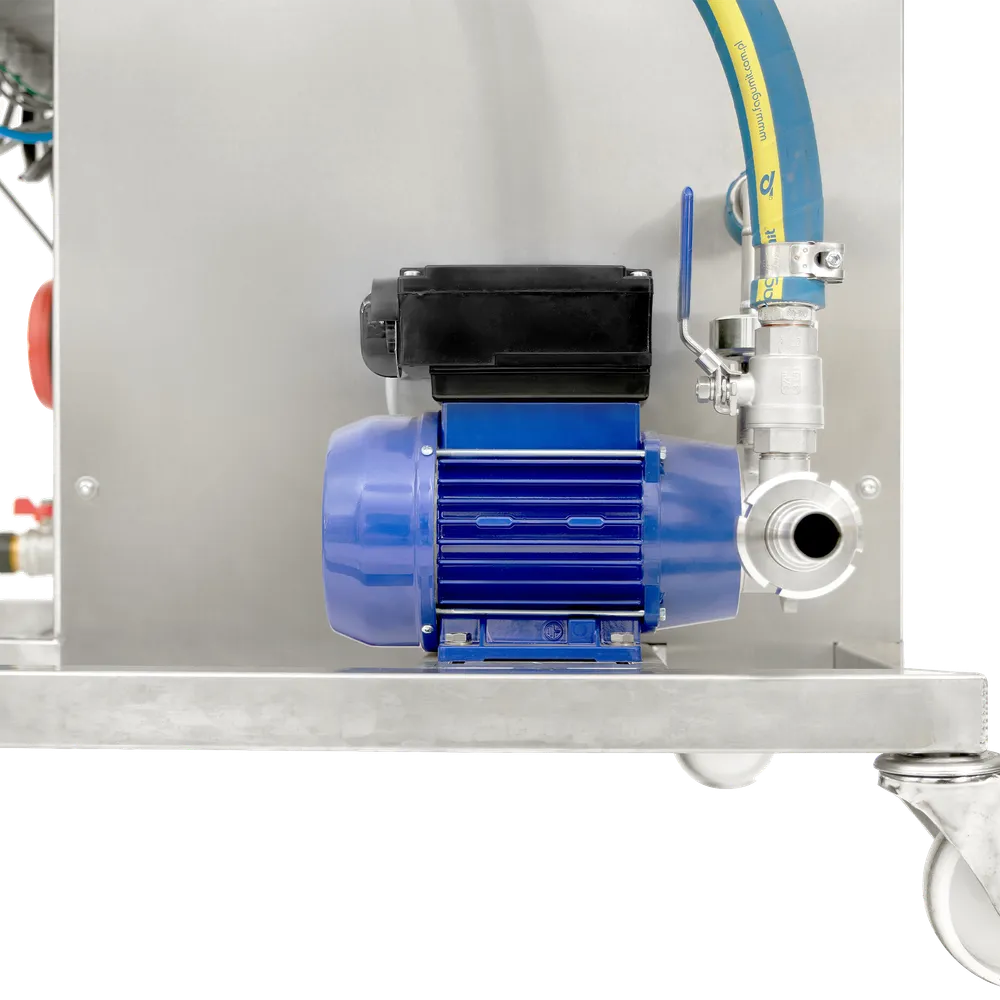 Industriell pastör med elektrisk motor med blått utförande 