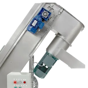 Nærbilde av fruktknuseren som er montert på undersiden av transportbåndet