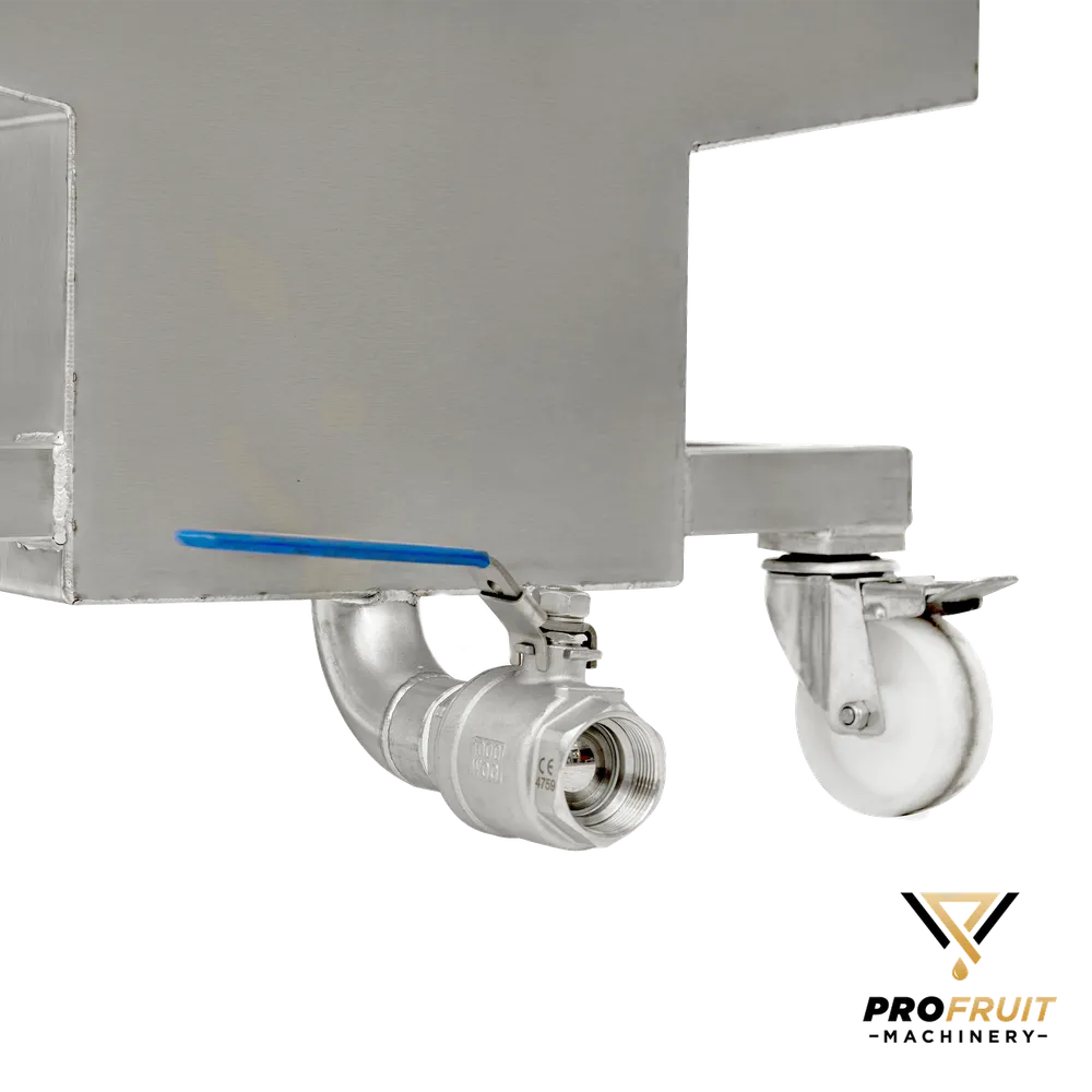 Bilde av utløp og kran i rustfritt stål