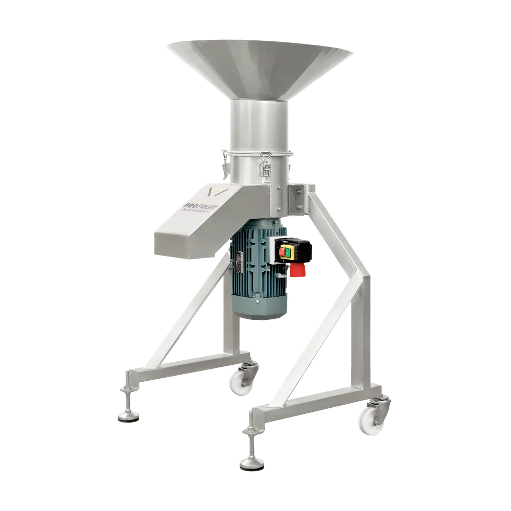 Lille og kraftfuld frugtkværn i rustfrit stål, der bruges til at knuse frugt, bær og grøntsager