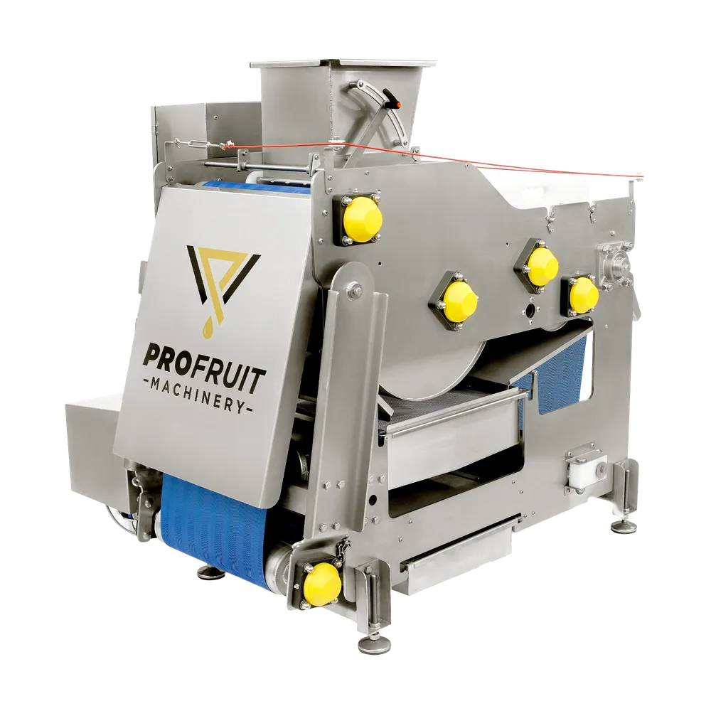 Avancerad maskin i rostfritt stål som används för att pressa frukt, bär och grönsaker