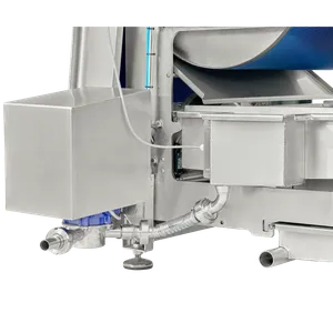 Uppsamlingslåda under bandpressen med pump tillkopplad