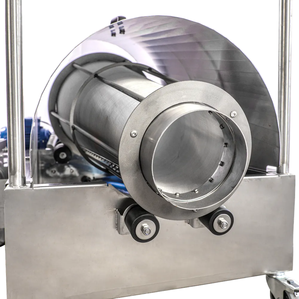 Rotationsfilter i rostfritt stål utloppssida för bortfiltrerad massa