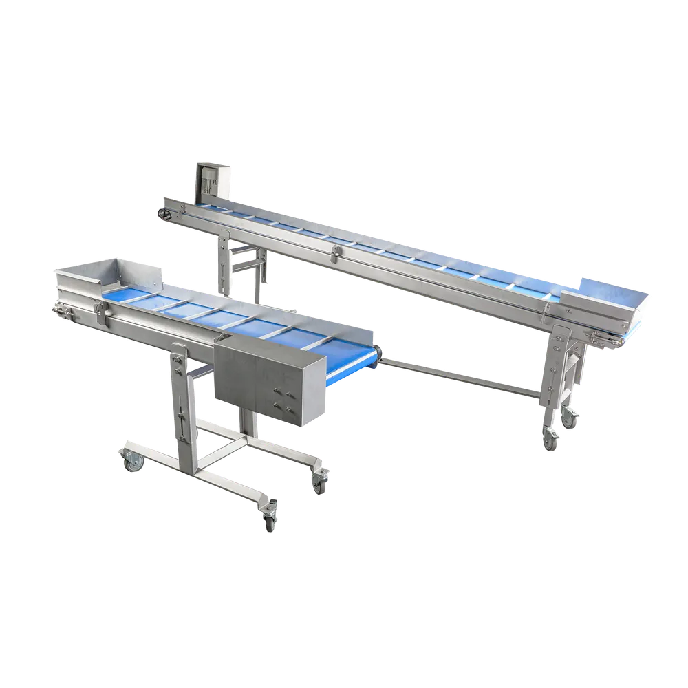 Oversigtsbillede af Sorteringstransportør 3 meter lang og sorteringstransportør kort 1,5 meter
